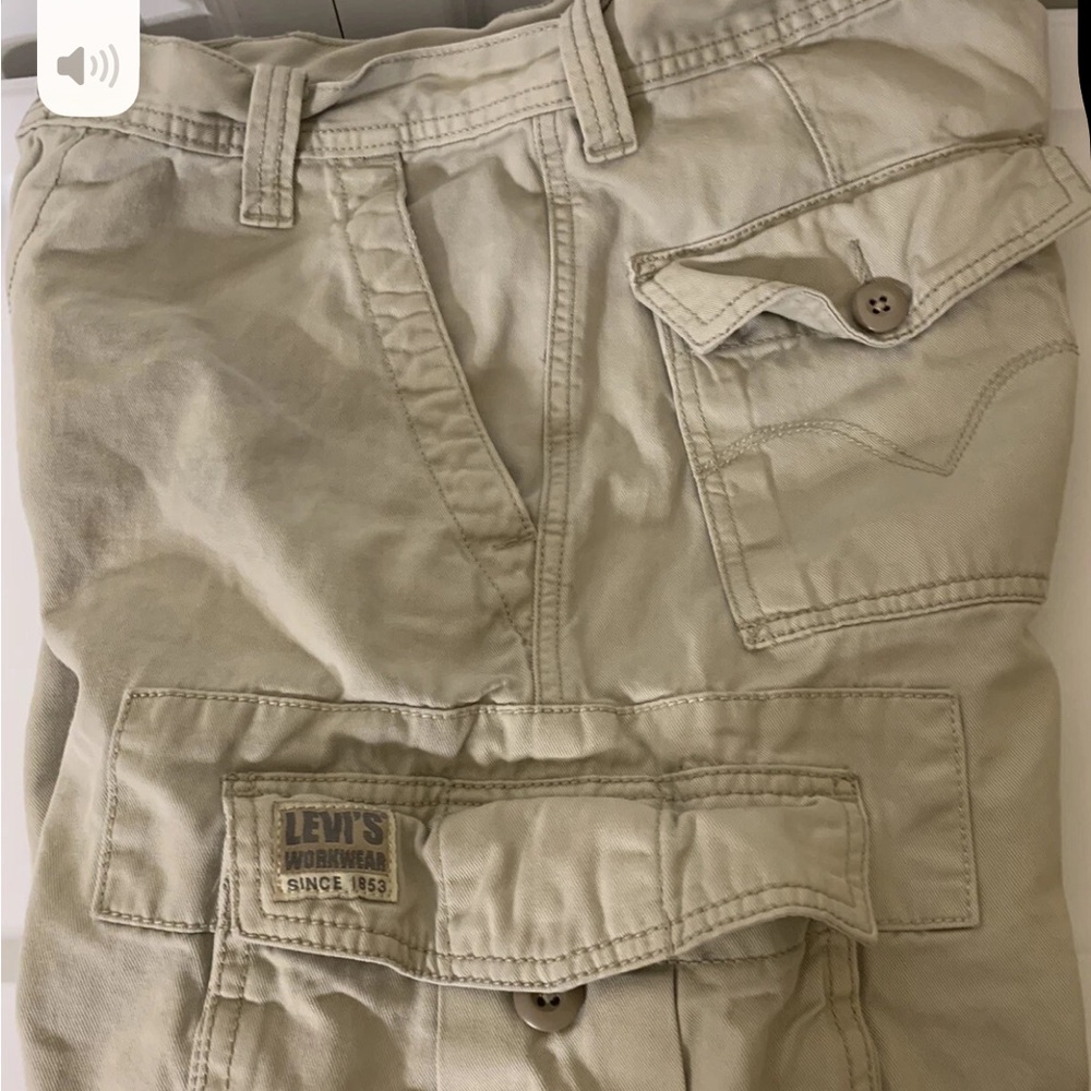 Rare Vintage Levi’s Mens Sz 30 Marine Utility Cargo Short Khaki
